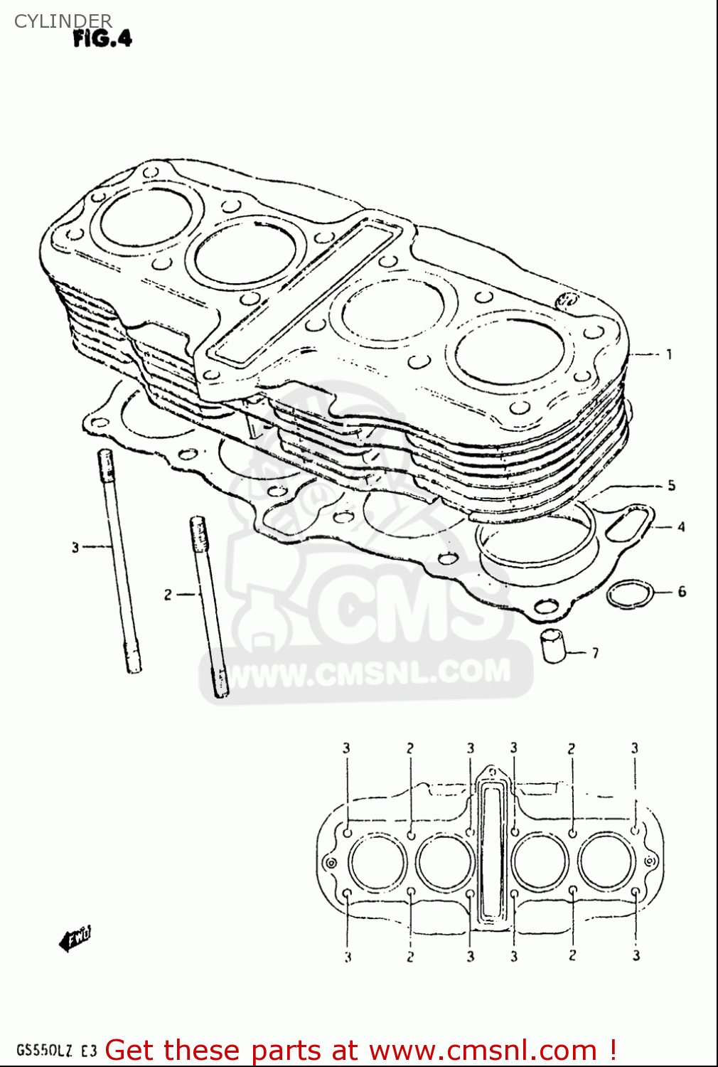 CYLINDER GS550L 1981 (X) USA (E03)