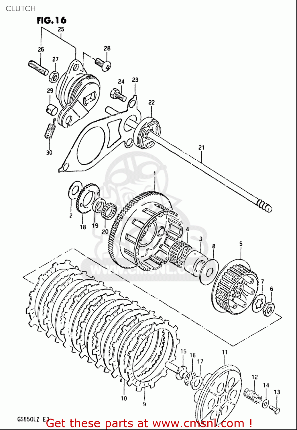 CLUTCH GS550L 1981 (X) USA (E03)