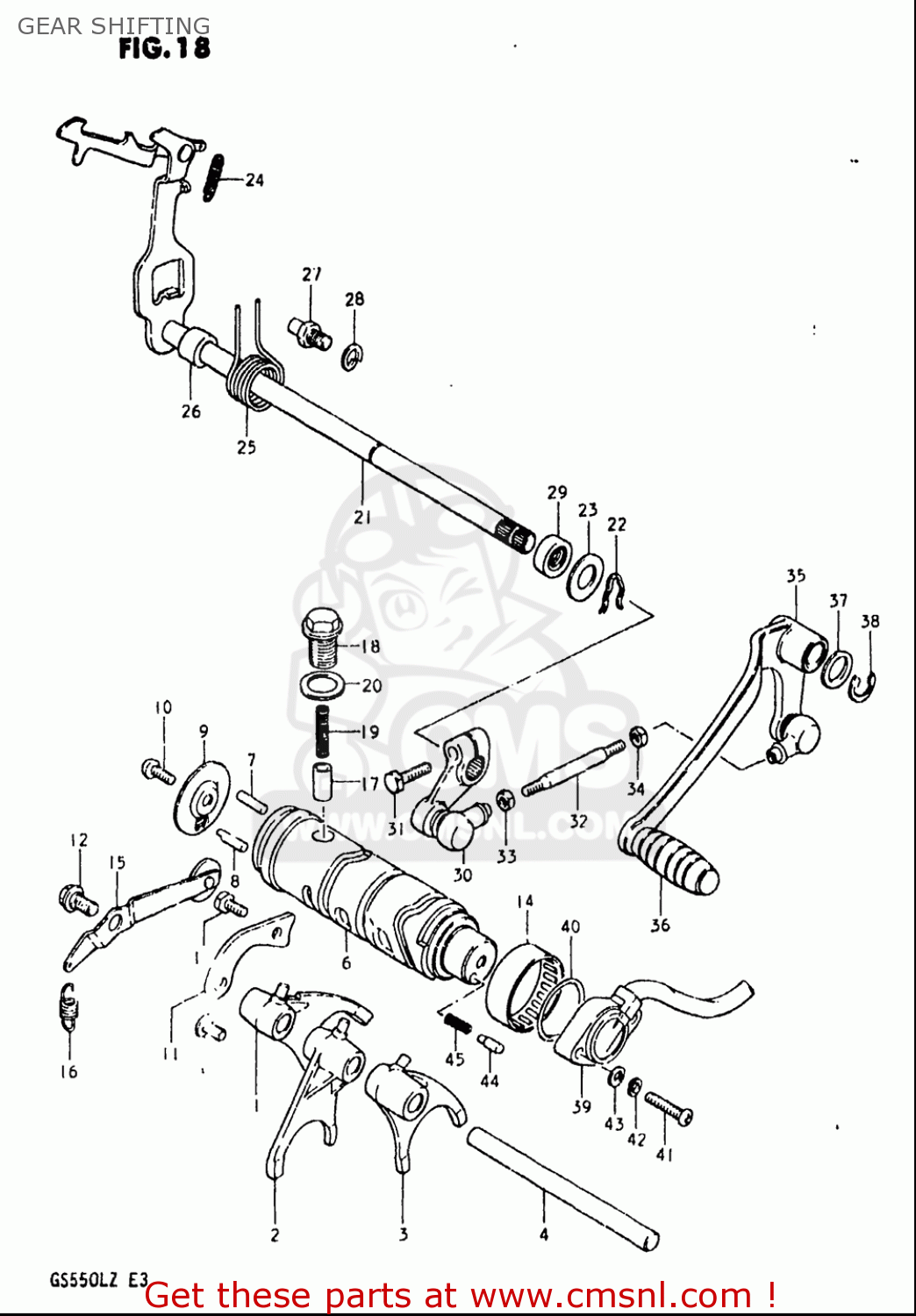 GEAR SHIFTING GS550L 1981 (X) USA (E03)