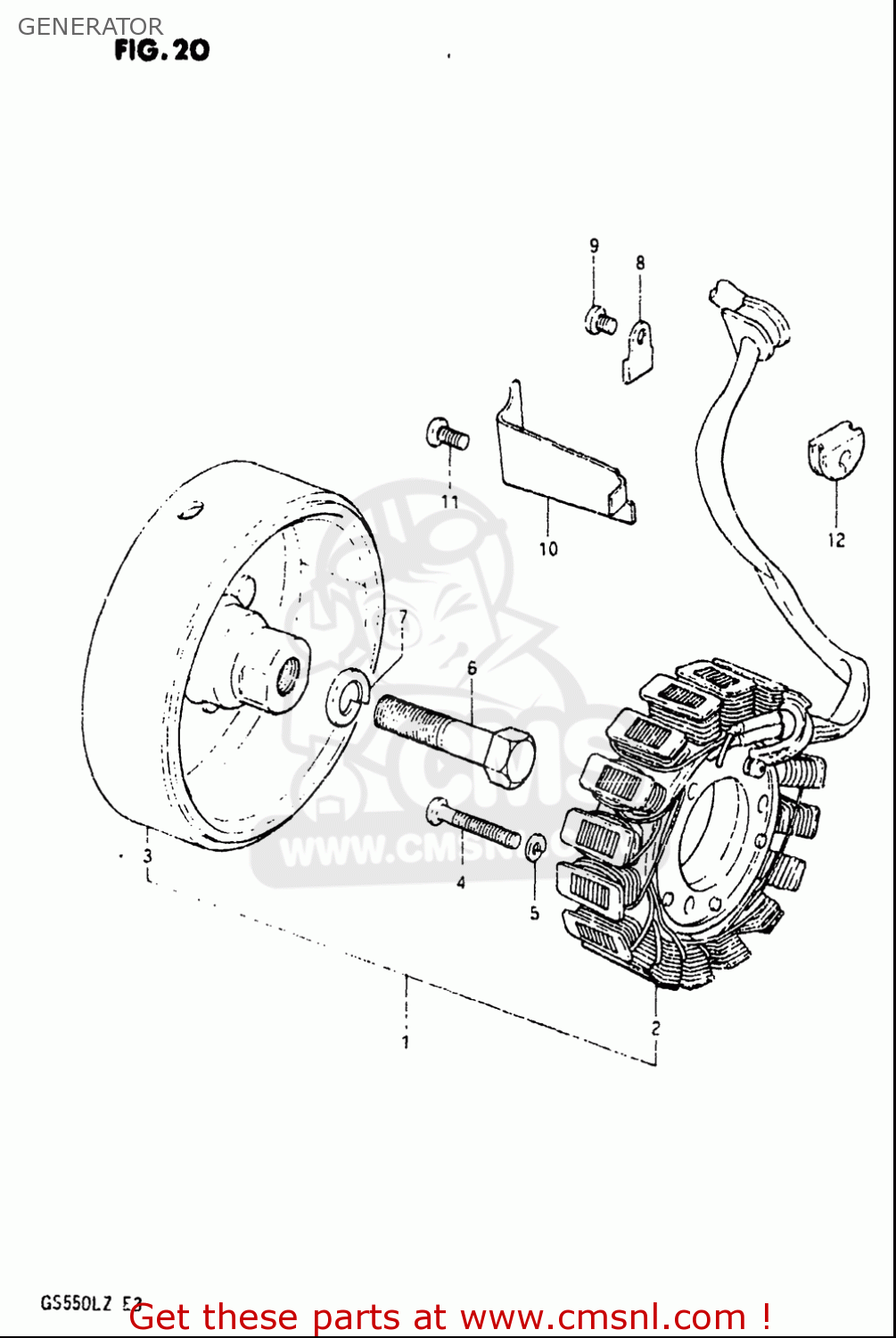 GENERATOR GS550L 1981 (X) USA (E03)