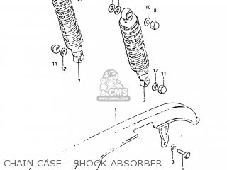 CHAIN CASE - SHOCK ABSORBER - GS550L 1981 (X) USA (E03)