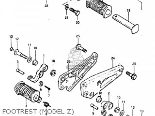 FOOTREST (MODEL Z) - GS550L 1981 (X) USA (E03)