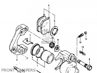 FRONT CALIPERS - GS550L 1981 (X) USA (E03)