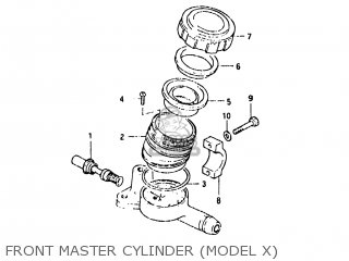 FRONT MASTER CYLINDER (MODEL X) - GS550L 1981 (X) USA (E03)