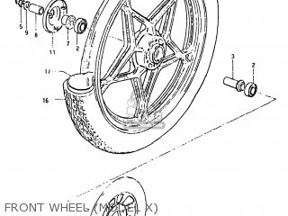 FRONT WHEEL (MODEL X) - GS550L 1981 (X) USA (E03)
