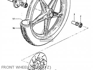 FRONT WHEEL (MODEL Z) - GS550L 1981 (X) USA (E03)