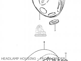 HEADLAMP HOUSING - FRONT FENDER - GS550L 1981 (X) USA (E03)