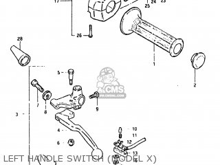 LEFT HANDLE SWITCH (MODEL X) - GS550L 1981 (X) USA (E03)