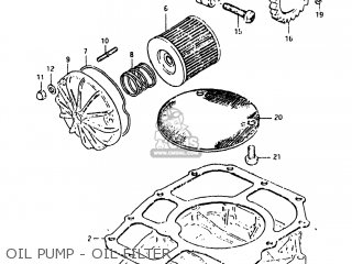 OIL PUMP - OIL FILTER - GS550L 1981 (X) USA (E03)