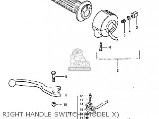 RIGHT HANDLE SWITCH (MODEL X) - GS550L 1981 (X) USA (E03)