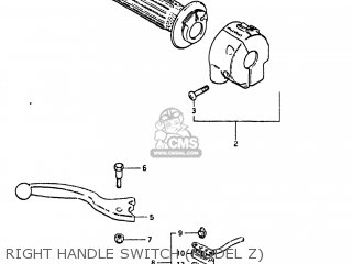 RIGHT HANDLE SWITCH (MODEL Z) - GS550L 1981 (X) USA (E03)