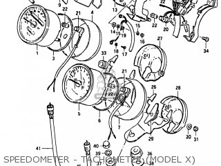 SPEEDOMETER - TACHOMETER (MODEL X) - GS550L 1981 (X) USA (E03)