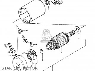 STARTING MOTOR - GS550L 1981 (X) USA (E03)