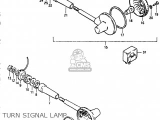 TURN SIGNAL LAMP - GS550L 1981 (X) USA (E03)