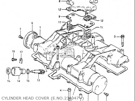 CYLINDER HEAD COVER (E.NO.234047~) - GS550L 1981 (X) USA (E03)