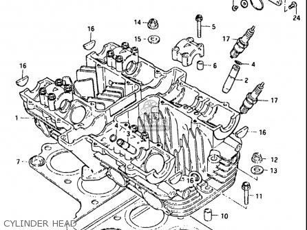 CYLINDER HEAD - GS550L 1981 (X) USA (E03)