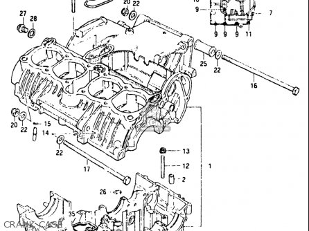 CRANK CASE - GS550L 1981 (X) USA (E03)