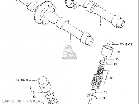 CAM SHAFT - VALVE - GS550L 1981 (X) USA (E03)