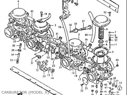 CARBURETOR (MODEL X) - GS550L 1981 (X) USA (E03)