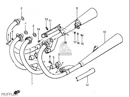 MUFFLER - GS550L 1981 (X) USA (E03)