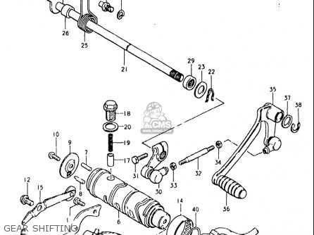GEAR SHIFTING - GS550L 1981 (X) USA (E03)