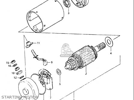 STARTING MOTOR - GS550L 1981 (X) USA (E03)