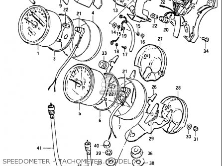 SPEEDOMETER - TACHOMETER (MODEL X) - GS550L 1981 (X) USA (E03)