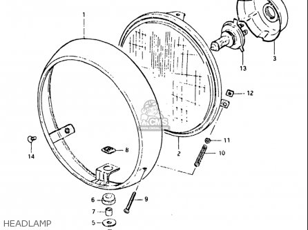 HEADLAMP - GS550L 1981 (X) USA (E03)