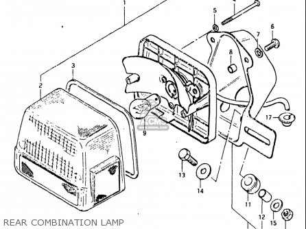 REAR COMBINATION LAMP - GS550L 1981 (X) USA (E03)