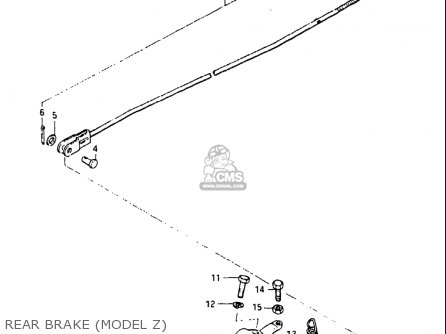 REAR BRAKE (MODEL Z) - GS550L 1981 (X) USA (E03)