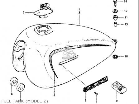 FUEL TANK (MODEL Z) - GS550L 1981 (X) USA (E03)