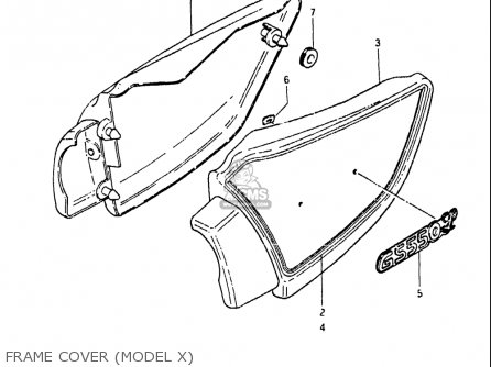 FRAME COVER (MODEL X) - GS550L 1981 (X) USA (E03)