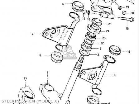 STEERING STEM (MODEL X) - GS550L 1981 (X) USA (E03)