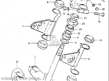 STEERING STEM (MODEL Z) - GS550L 1981 (X) USA (E03)