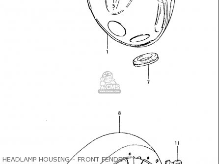 HEADLAMP HOUSING - FRONT FENDER - GS550L 1981 (X) USA (E03)