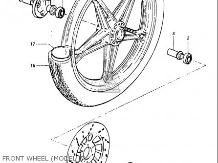 FRONT WHEEL (MODEL Z) - GS550L 1981 (X) USA (E03)