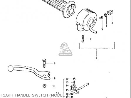 RIGHT HANDLE SWITCH (MODEL X) - GS550L 1981 (X) USA (E03)
