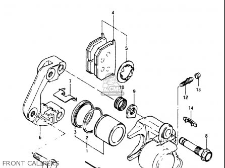 FRONT CALIPERS - GS550L 1981 (X) USA (E03)