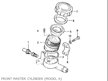 FRONT MASTER CYLINDER (MODEL X) - GS550L 1981 (X) USA (E03)
