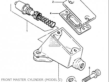 FRONT MASTER CYLINDER (MODEL Z) - GS550L 1981 (X) USA (E03)