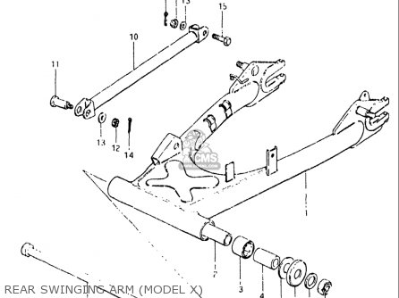 REAR SWINGING ARM (MODEL X) - GS550L 1981 (X) USA (E03)