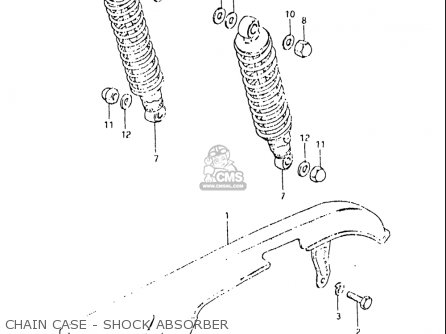 CHAIN CASE - SHOCK ABSORBER - GS550L 1981 (X) USA (E03)