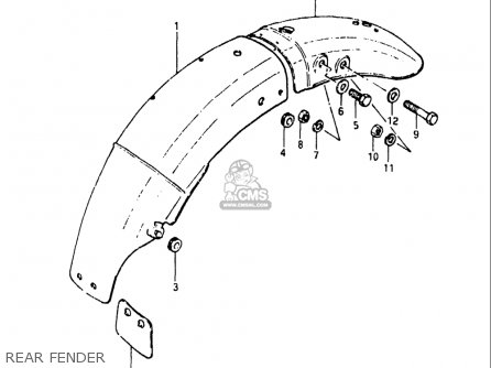 REAR FENDER - GS550L 1981 (X) USA (E03)