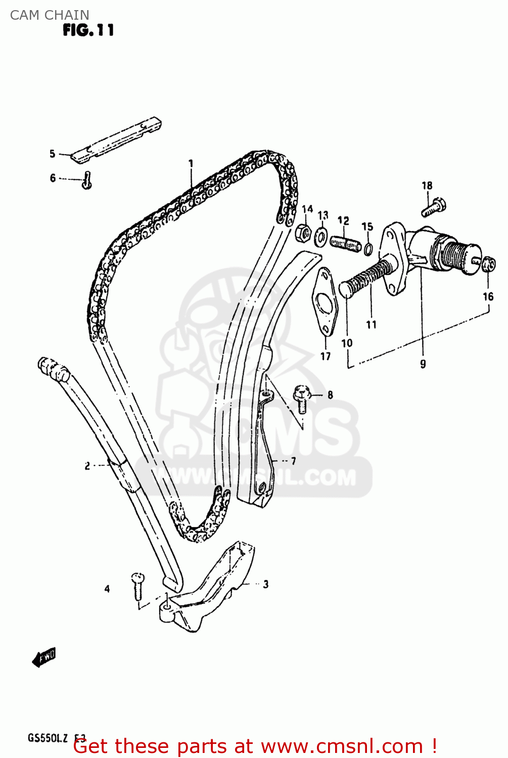 CAM CHAIN GS550L 1982 (Z) USA (E03)