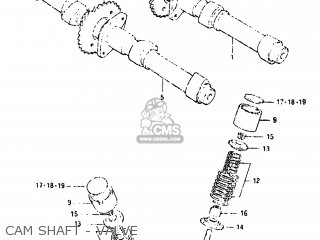 CAM SHAFT - VALVE - GS550L 1982 (Z) USA (E03)