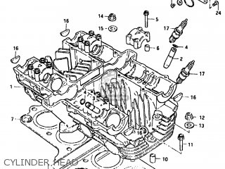 CYLINDER HEAD - GS550L 1982 (Z) USA (E03)