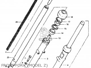 FRONT FORK (MODEL Z) - GS550L 1982 (Z) USA (E03)