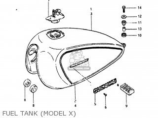 FUEL TANK (MODEL X) - GS550L 1982 (Z) USA (E03)