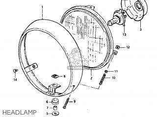 HEADLAMP - GS550L 1982 (Z) USA (E03)