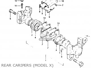 REAR CARIPERS (MODEL X) - GS550L 1982 (Z) USA (E03)